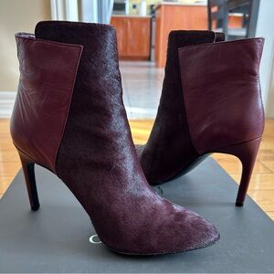 Vince Camuto  leather and calf hair high heel Bootie